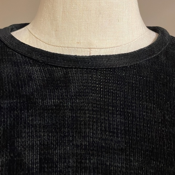 NIDODILEDA luxury soft wool formal midi media dress sequins fringe sweater blk M - Picture 4 of 17